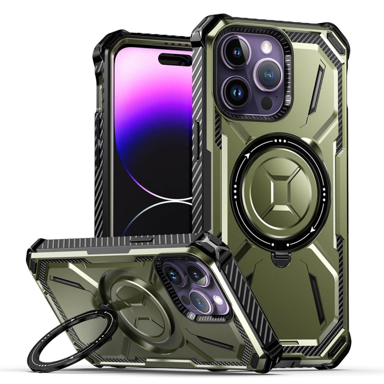 For iPhone 15 Pro Max Armor Series Holder Phone Case(Army Green) - HoMEdemic™ 