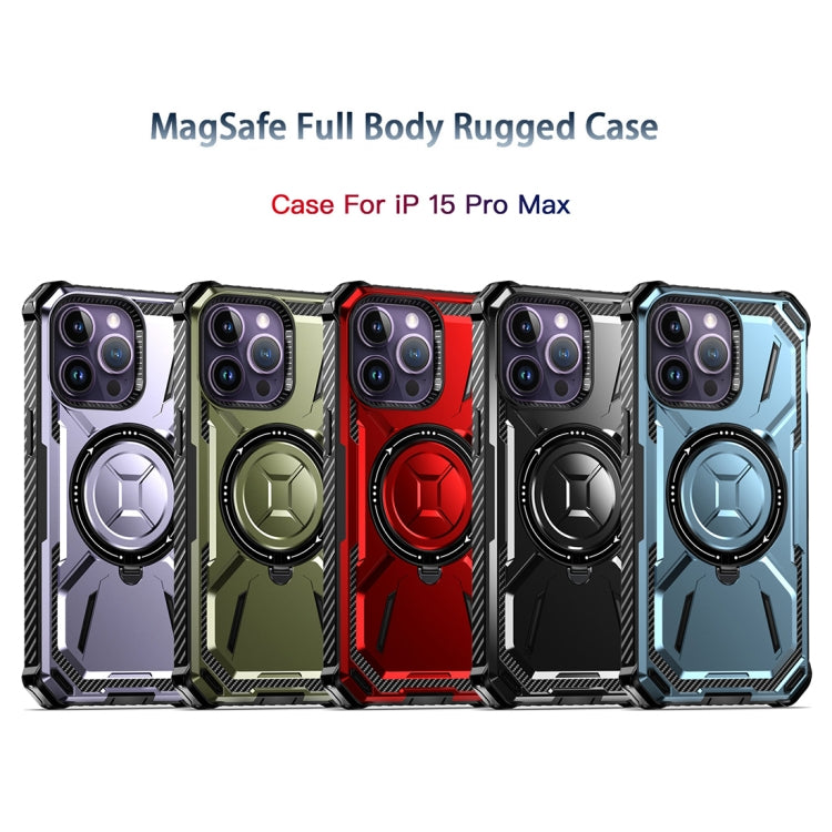 For iPhone 15 Pro Max Armor Series Holder Phone Case(Black) - HoMEdemic™ 