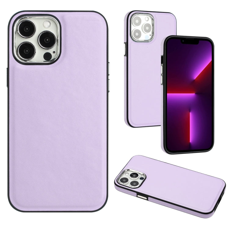 For iPhone 15 Pro Leather Texture Full Coverage Phone Case(Purple) - HoMEdemic™ 