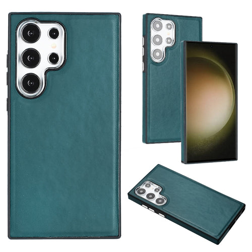 For Samsung Galaxy S24 Ultra 5G Leather Texture Full Coverage Phone Case(Green) - HoMEdemic™ 