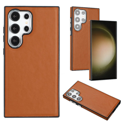 For Samsung Galaxy S24 Ultra 5G Leather Texture Full Coverage Phone Case(Brown) - HoMEdemic™ 