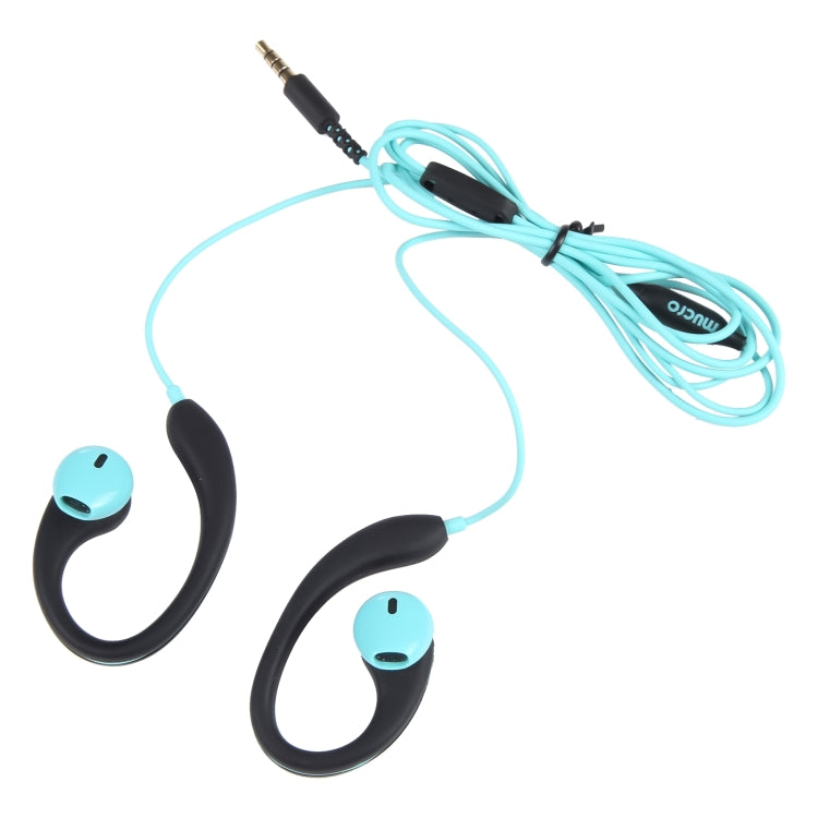 Mucro R12 Wired Stereo Over-Ear Sports Earphone, Length: 1.2m(Blue) - HoMEdemic™ 