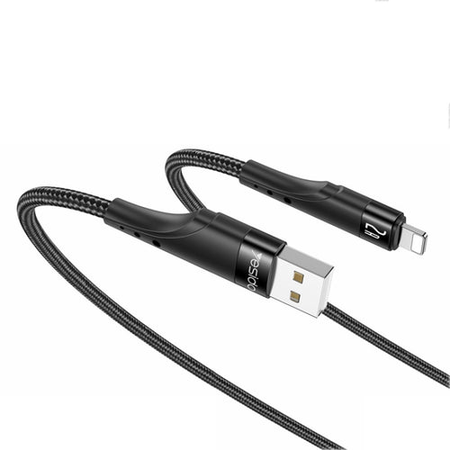 YESIDO CA109 3m 2A USB to 8 Pin Charging Data Cable(Black) - HoMEdemic™ 