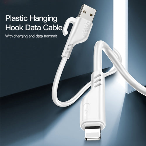 YESIDO CA105 1.2m 2.4A USB to 8 Pin Charging Data Cable with Hook(White) - HoMEdemic™ 