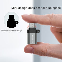 Yesido GS07 Micro USB to USB 2.0 OTG Mini Connector Adapter with Keychain(Black) - HoMEdemic™ 