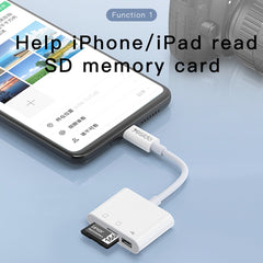 Yesido GS11 2 in 1 Multi-Function TF Card + SD Card to 8 Pin Converter Adapter(White) - HoMEdemic™ 