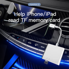 Yesido GS11 2 in 1 Multi-Function TF Card + SD Card to 8 Pin Converter Adapter(White) - HoMEdemic™ 