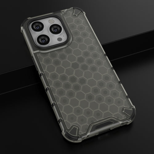 For iPhone 15 Pro Max Honeycomb Phone Case(Black) - HoMEdemic™ 