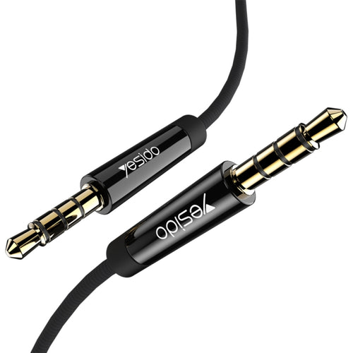 Yesido YAU15 3.5mm Male to 3.5mm Male Audio Cable, Length:2m(Black) - HoMEdemic™ 