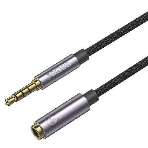 Yesido YAU26 3.5mm Male to 3.5mm Female Audio Cable(Black) - HoMEdemic™ 