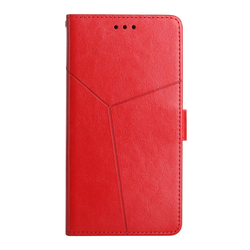 For iPhone 15 Pro Max HT01 Y-shaped Pattern Flip Leather Phone Case(Red) - HoMEdemic™ 