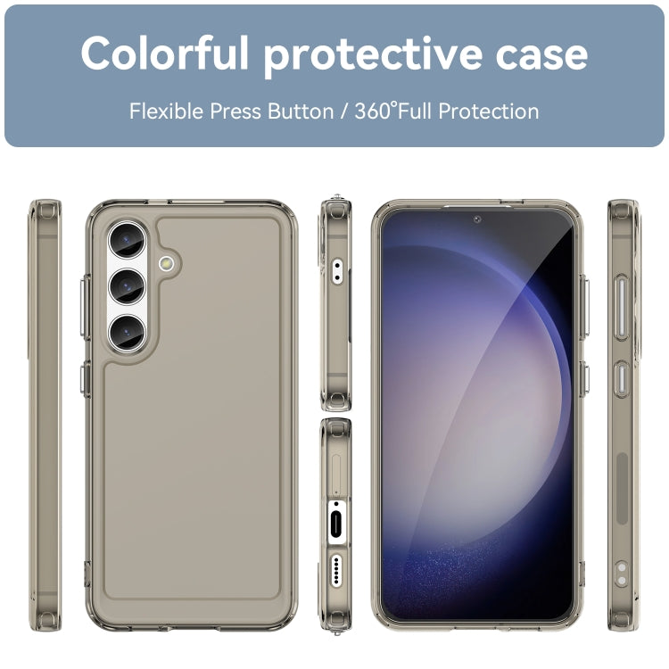For Samsung Galaxy S24 5G Candy Series TPU Phone Case(Transparent Grey) - HoMEdemic™ 