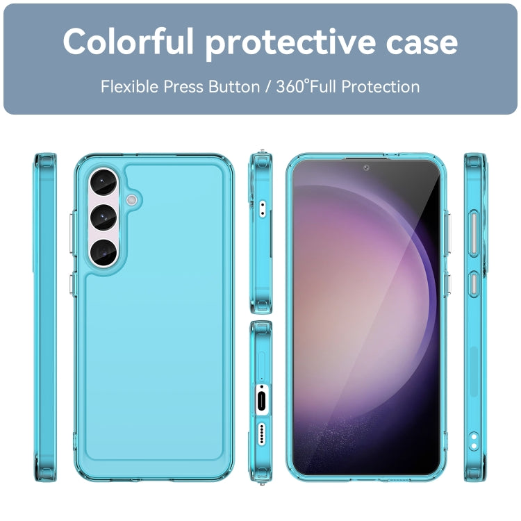 For Samsung Galaxy S24 5G Candy Series TPU Phone Case(Transparent Blue) - HoMEdemic™ 