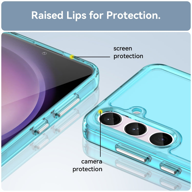 For Samsung Galaxy S24 5G Candy Series TPU Phone Case(Transparent Blue) - HoMEdemic™ 