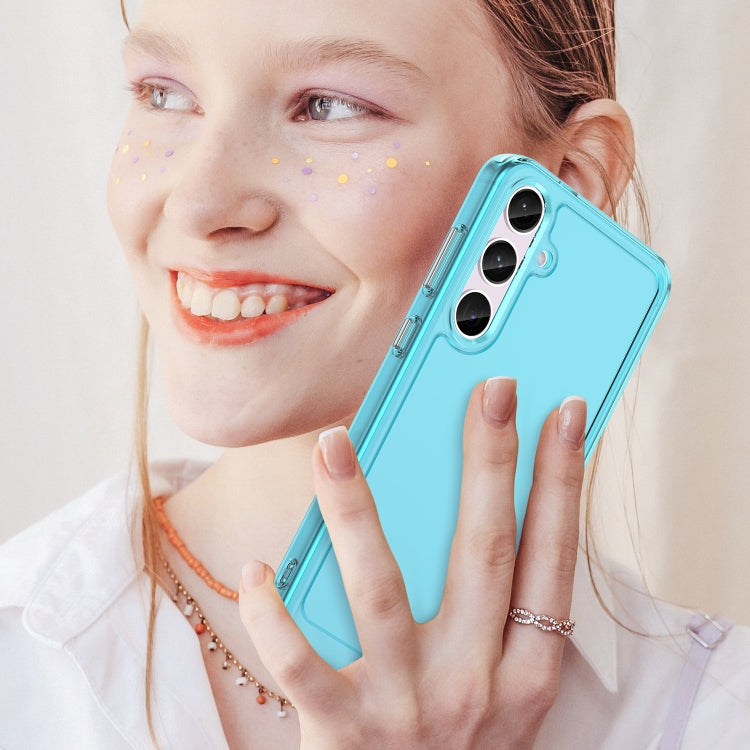 For Samsung Galaxy S24 5G Candy Series TPU Phone Case(Transparent Blue) - HoMEdemic™ 
