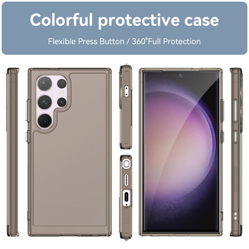 For Samsung Galaxy S24 Ultra 5G Candy Series TPU Phone Case(Transparent Grey) - HoMEdemic™ 