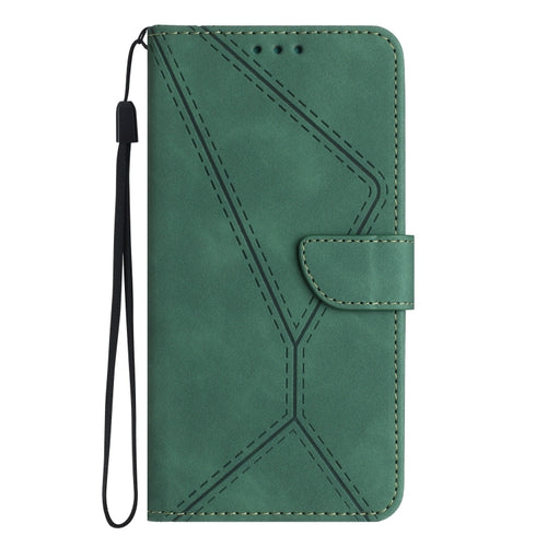 For iPhone 15 Pro Max Stitching Embossed Leather Phone Case(Green) - HoMEdemic™ 