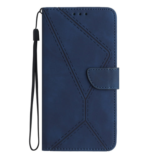 For iPhone 15 Pro Max Stitching Embossed Leather Phone Case(Blue) - HoMEdemic™ 