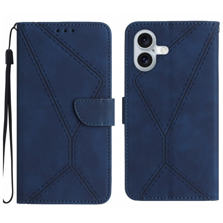 Stitching Embossed Leather Phone Case, For iPhone 16e, For iPhone 16 Pro Max, For iPhone 16 Pro, For iPhone 16 Plus - HoMEdemic™ 