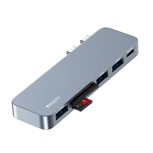 Yesido HB10 6 in 1 USB-C / Type-C Ports Multifunctional Docking Station HUB Adapter - HoMEdemic™ 