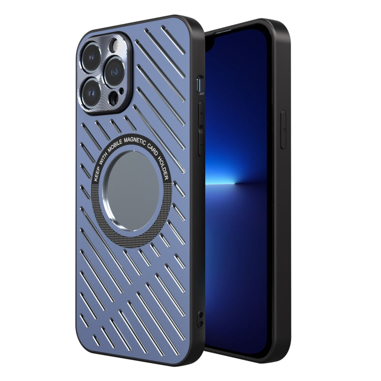For iPhone 13 Pro R-JUST RJ57 CD Pattern MagSafe Cooling Phone Case(Blue) - HoMEdemic™ 
