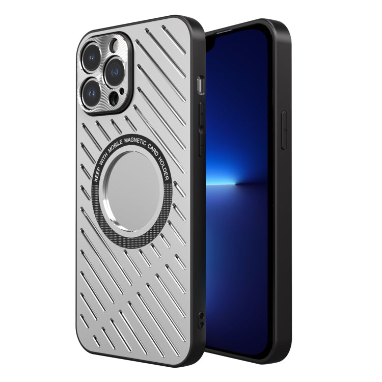 For iPhone 13 Pro R-JUST RJ57 CD Pattern MagSafe Cooling Phone Case(Silver) - HoMEdemic™ 