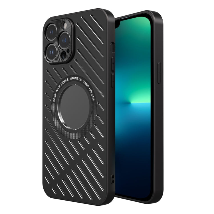 For iPhone 13 Pro Max R-JUST RJ57 CD Pattern MagSafe Cooling Phone Case(Black) - HoMEdemic™ 