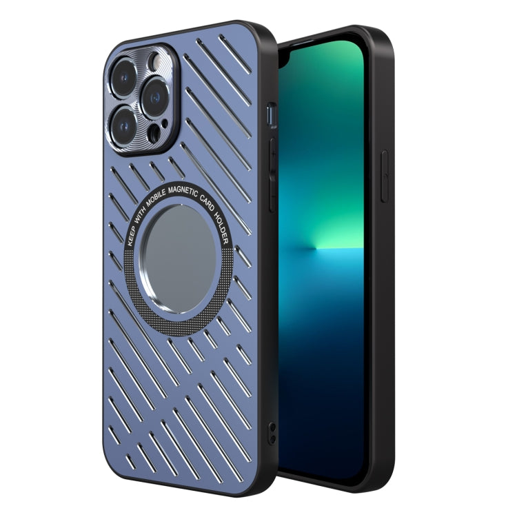 For iPhone 13 Pro Max R-JUST RJ57 CD Pattern MagSafe Cooling Phone Case(Blue) - HoMEdemic™ 