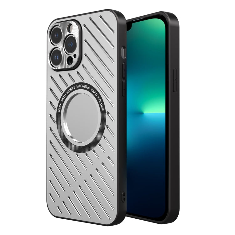 For iPhone 13 Pro Max R-JUST RJ57 CD Pattern MagSafe Cooling Phone Case(Silver) - HoMEdemic™ 