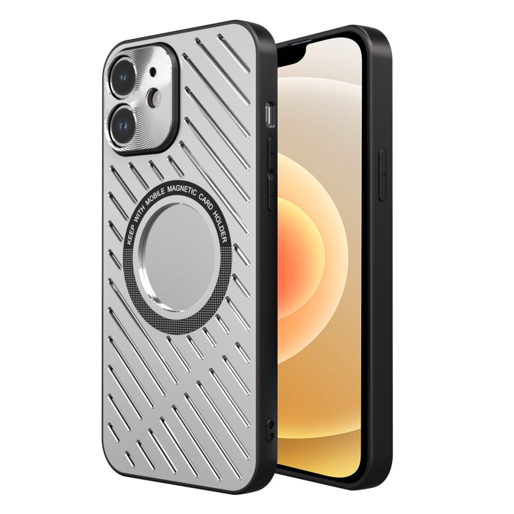 For iPhone 12 R-JUST RJ57 CD Pattern MagSafe Cooling Phone Case(Silver) - HoMEdemic™ 
