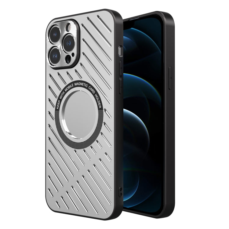 For iPhone 12 Pro Max R-JUST RJ57 CD Pattern MagSafe Cooling Phone Case(Silver) - HoMEdemic™ 