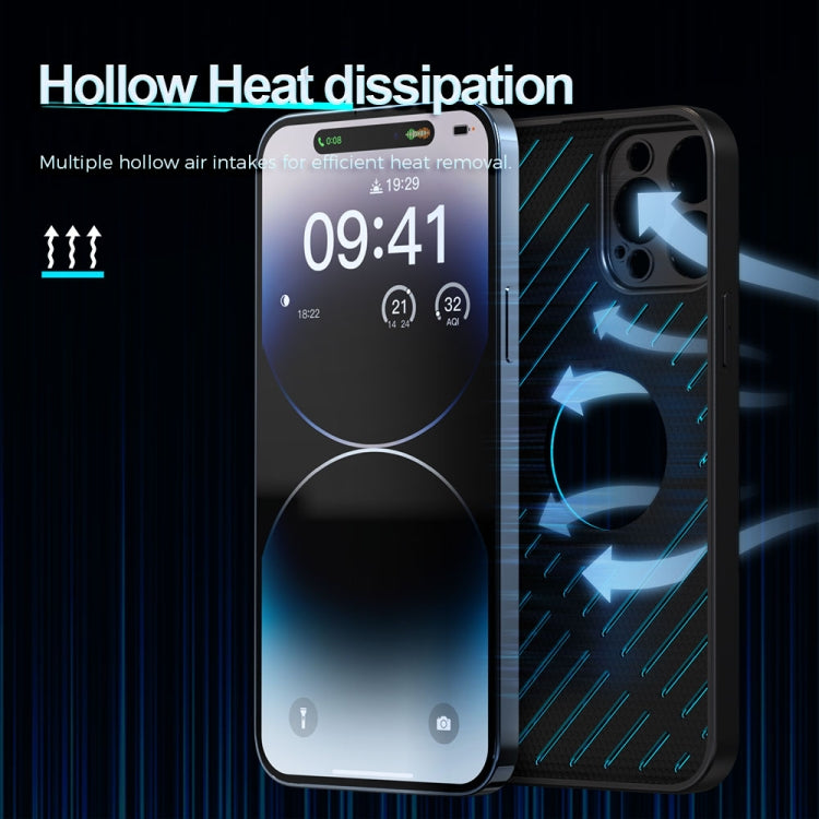 For iPhone 12 Pro Max R-JUST RJ57 CD Pattern MagSafe Cooling Phone Case(Silver) - HoMEdemic™ 