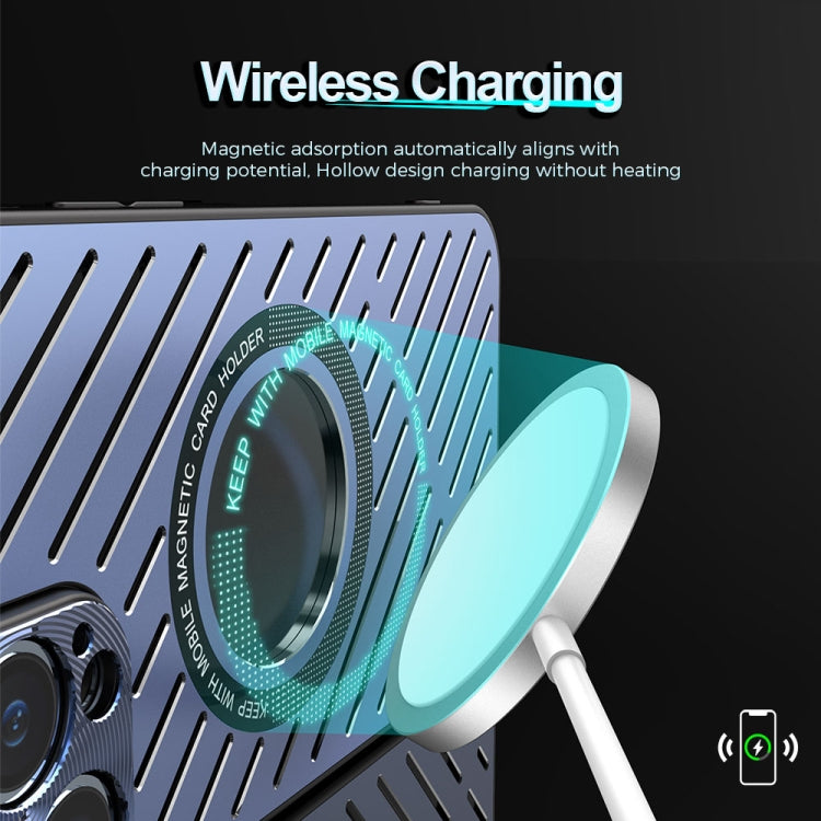 For iPhone 12 Pro Max R-JUST RJ57 CD Pattern MagSafe Cooling Phone Case(Silver) - HoMEdemic™ 