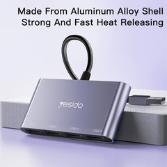 Yesido HB12 4 in 1 USB Multifunction Docking Station HUB Adapter - HoMEdemic™ 