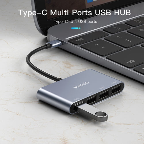 Yesido HB13 4 in 1 USB-C / Type-C Multifunction Docking Station HUB Adapter - HoMEdemic™ 