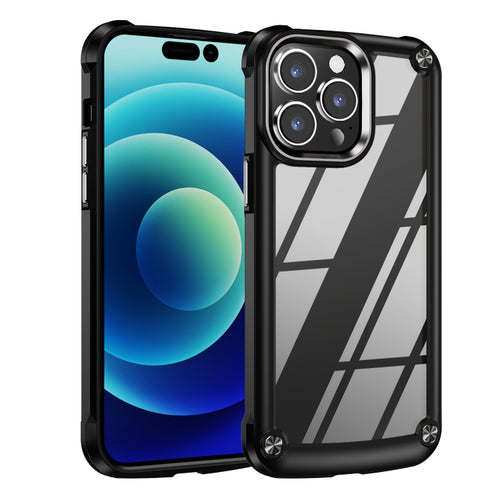 For iPhone 15 Pro Max TPU + PC Lens Protection Phone Case(Black) - HoMEdemic™ 