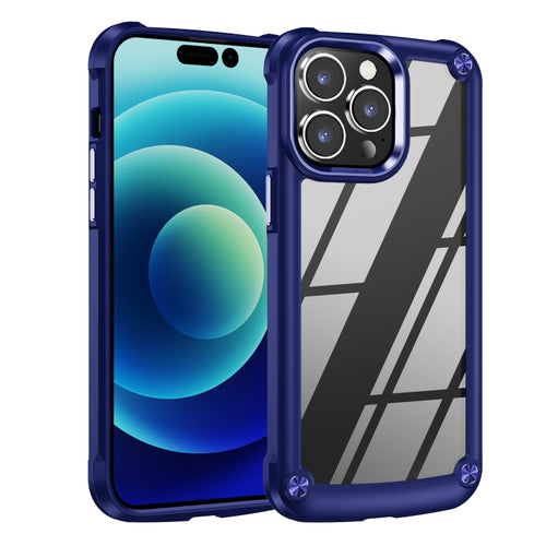 For iPhone 15 Pro Max TPU + PC Lens Protection Phone Case(Blue) - HoMEdemic™ 