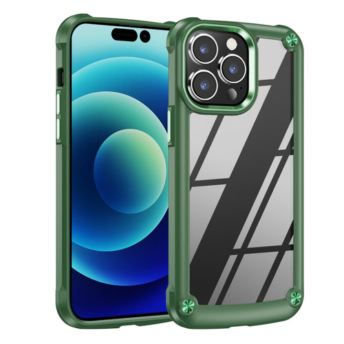 For iPhone 15 Pro Max TPU + PC Lens Protection Phone Case(Green) - HoMEdemic™ 