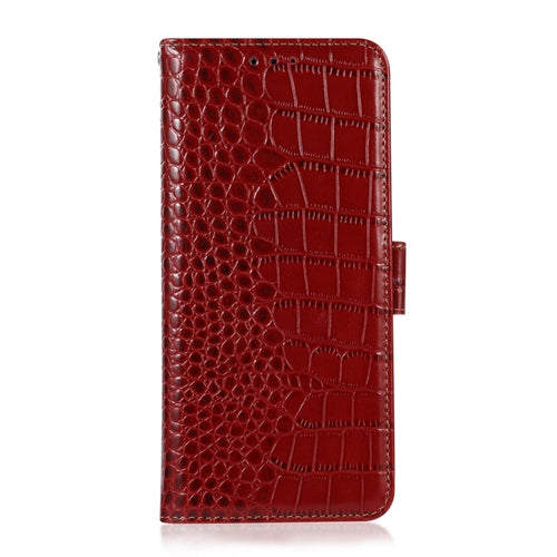 For iPhone 15 Pro Max Crocodile Top Layer Cowhide Leather Phone Case(Red) - HoMEdemic™ 