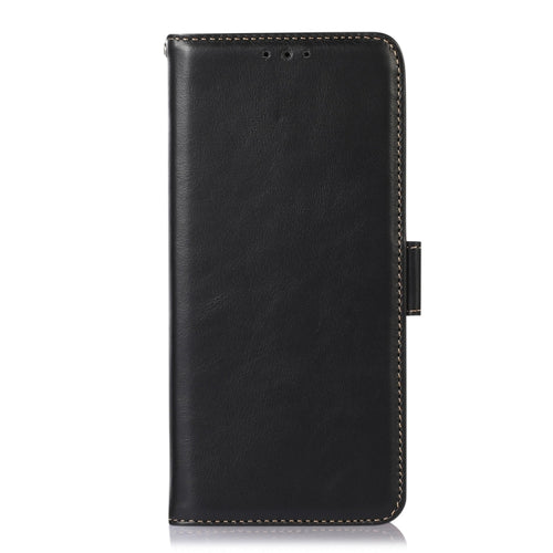 For iPhone 15 Pro Max Crazy Horse Top Layer Cowhide Leather Phone Case(Black) - HoMEdemic™ 