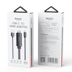 Yesido HM03 USB-C / Type-C to HDMI Adapter Cable, Length:1.8m - HoMEdemic™ 