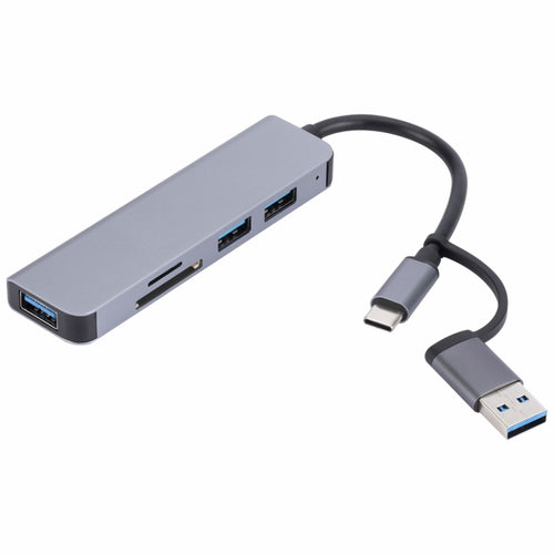 2302 5 in 1 USB+USB-C/Type-C to USB Multi-function Docking Station HUB Adapter - HoMEdemic™ 