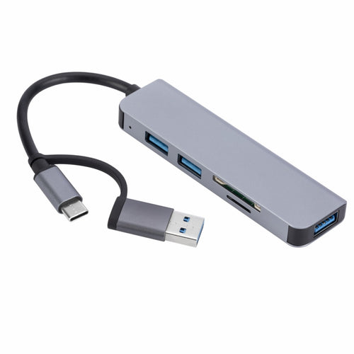 2302 5 in 1 USB+USB-C/Type-C to USB Multi-function Docking Station HUB Adapter - HoMEdemic™ 