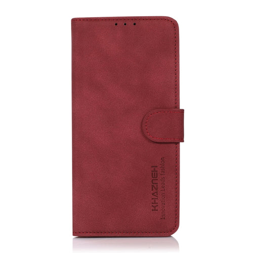 For iPhone 15 Pro Max KHAZNEH Matte Texture Leather Phone Case(Red) - HoMEdemic™ 