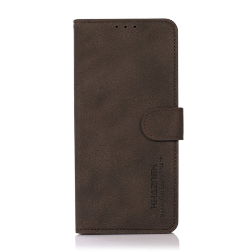 For iPhone 15 Pro Max KHAZNEH Matte Texture Leather Phone Case(Brown) - HoMEdemic™ 