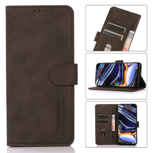 For iPhone 15 Pro Max KHAZNEH Matte Texture Leather Phone Case(Brown) - HoMEdemic™ 