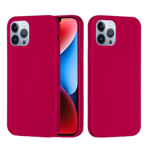 For iPhone 15 Pro Max Solid Color Silicone Phone Case(Rose Red) - HoMEdemic™ 