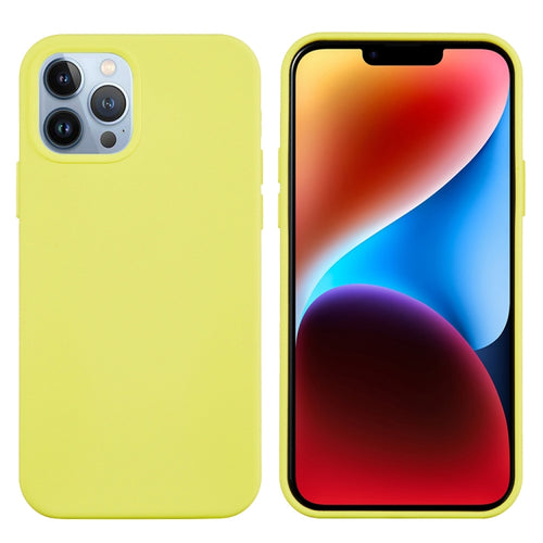 For iPhone 15 Pro Max Solid Color Silicone Phone Case(Lemon Yellow) - HoMEdemic™ 