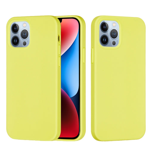 For iPhone 15 Pro Max Solid Color Silicone Phone Case(Lemon Yellow) - HoMEdemic™ 