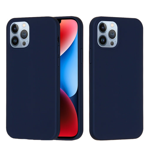 For iPhone 15 Pro Max Solid Color Silicone Phone Case(Midnight Blue) - HoMEdemic™ 